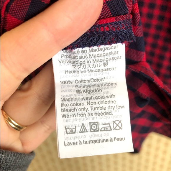 NWT Madewell Bedtime Cotton Gingham Check Plaid Pajama Top | XXL - Picture 7 of 7